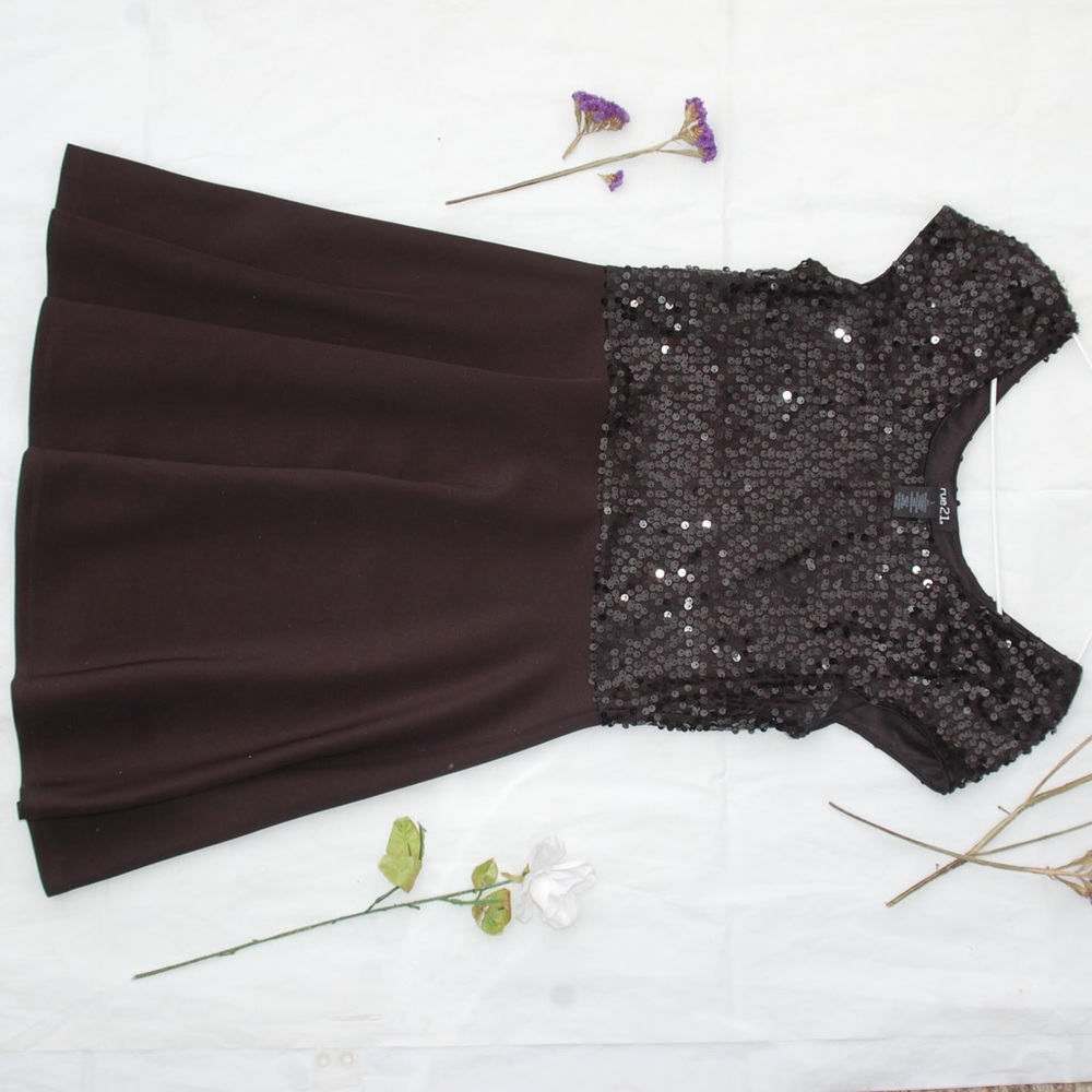 Short sequined black dress Rue21
